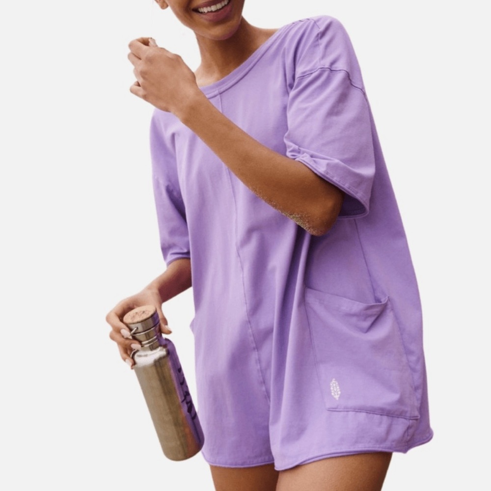 NWOT Free People Movement Hot Shot Tee Romper